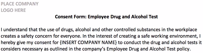 Consent Form Drug & Alcohol - i-Sight