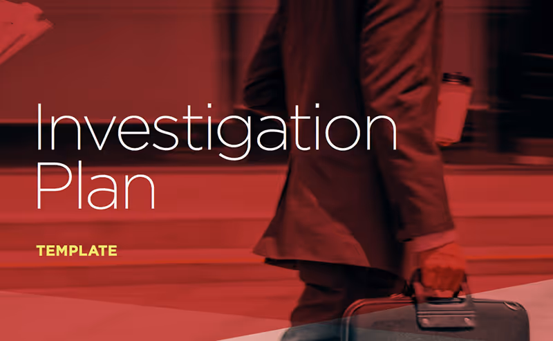 Investigation Plan Template Free Cheap Tools For Investigators