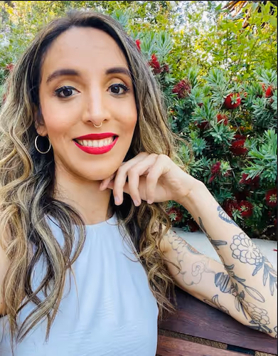 Angel de Luna Escobedo, LCSW, holistic healer and therapist serving women/femmes of color, queer & trans people, and BIPOC communities in San Diego, California.