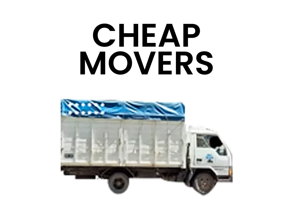 a white truck with blue tarp on the back