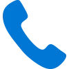a blue telephone receiver on a black background