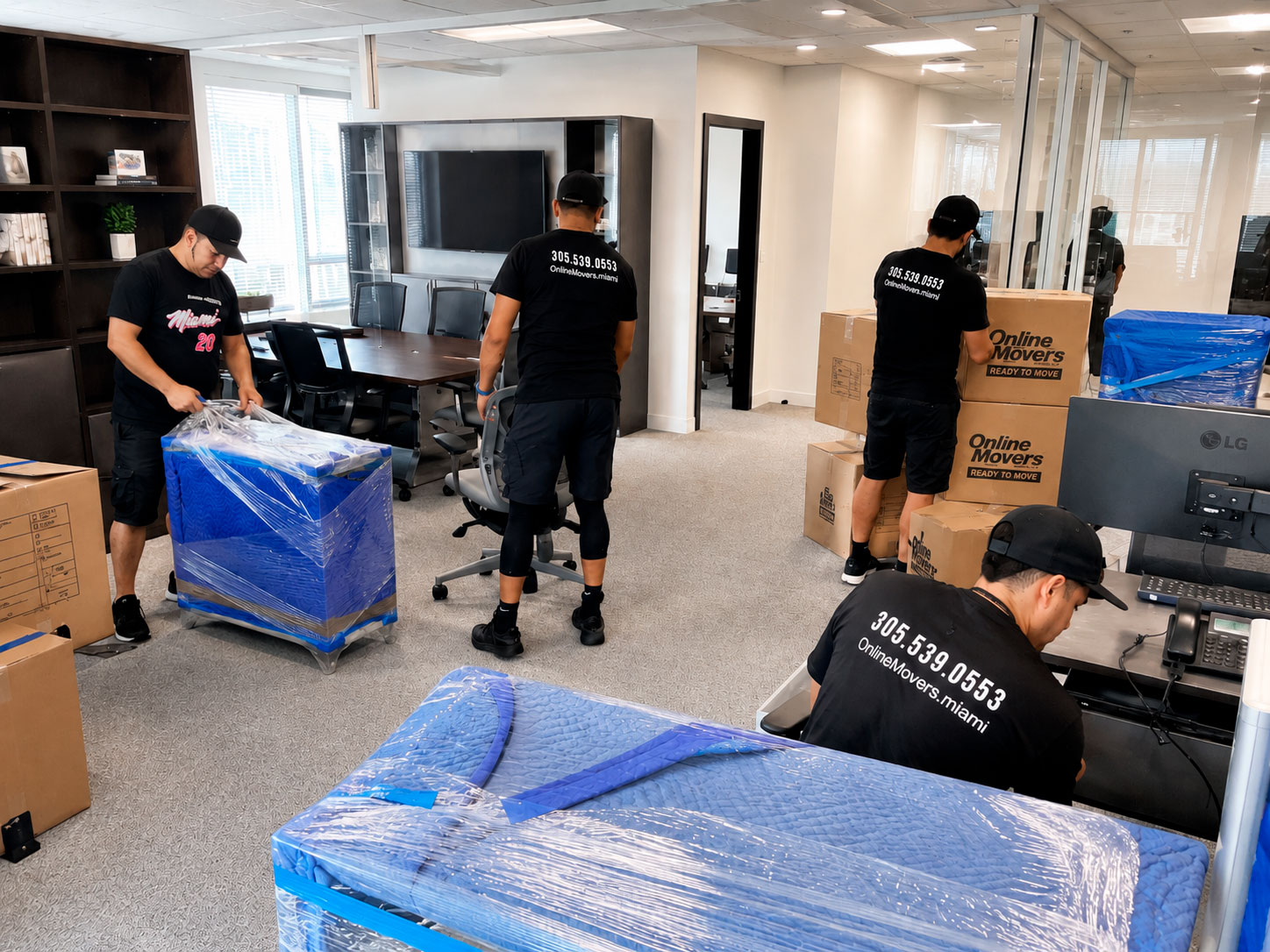 Commercial office move in Miami