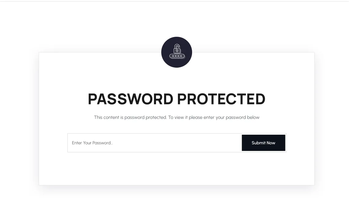 Pasword Protect