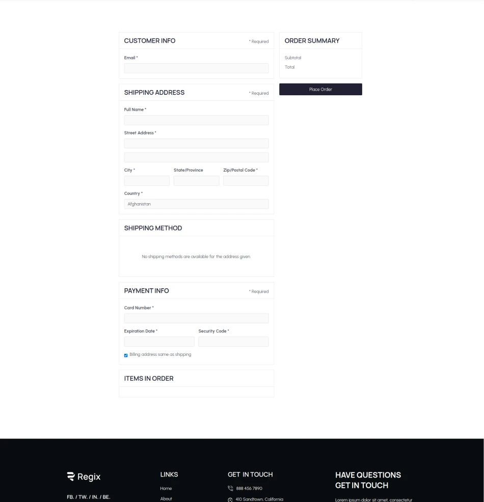 Checkout