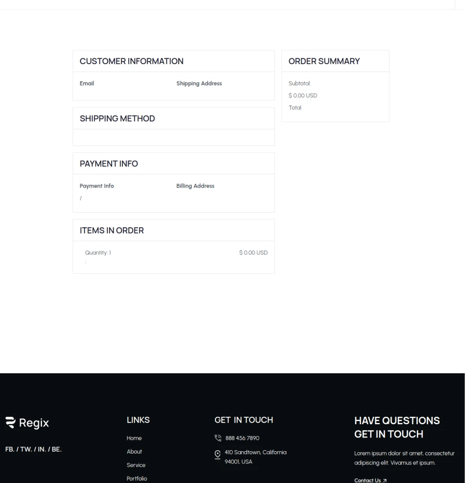 Order Confirm