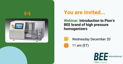 Introduction to Pion's BEE brand high pressure homogenizers