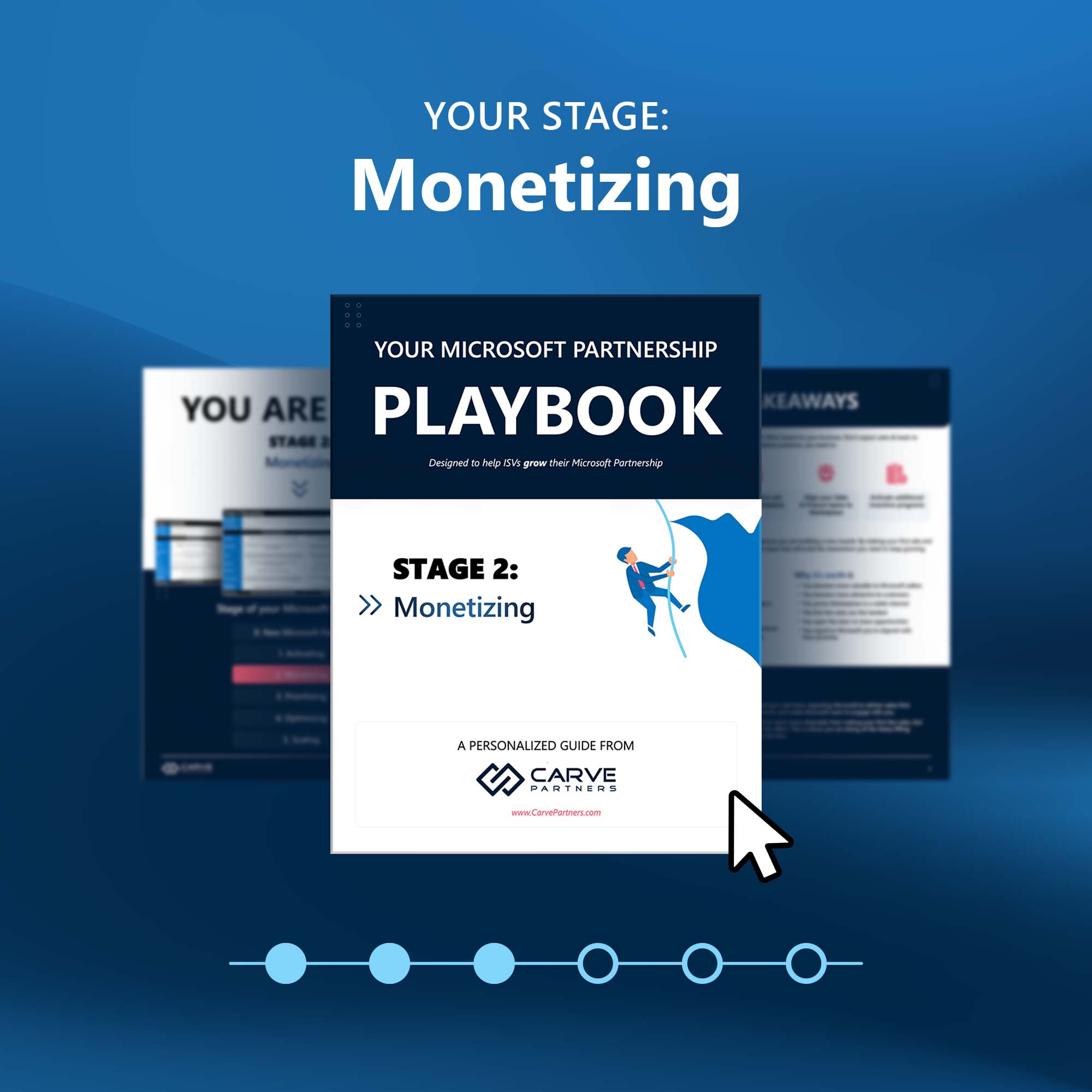 Carve Partners' custom Microsoft playbook for companies at Stage 2: Monetizing.