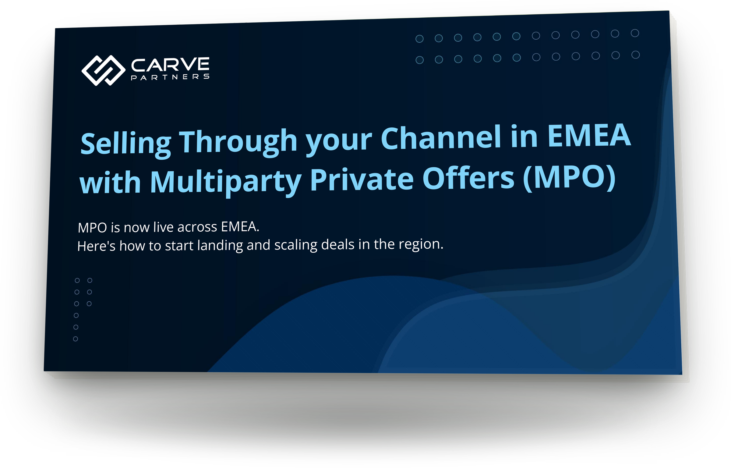 Cover of the MPO Activation Guide for EMEA by Carve Partners