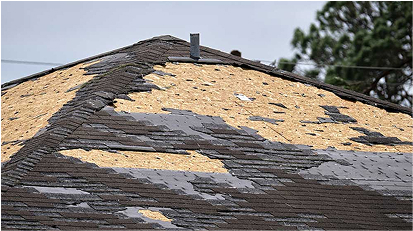 Roof with one part already removed.