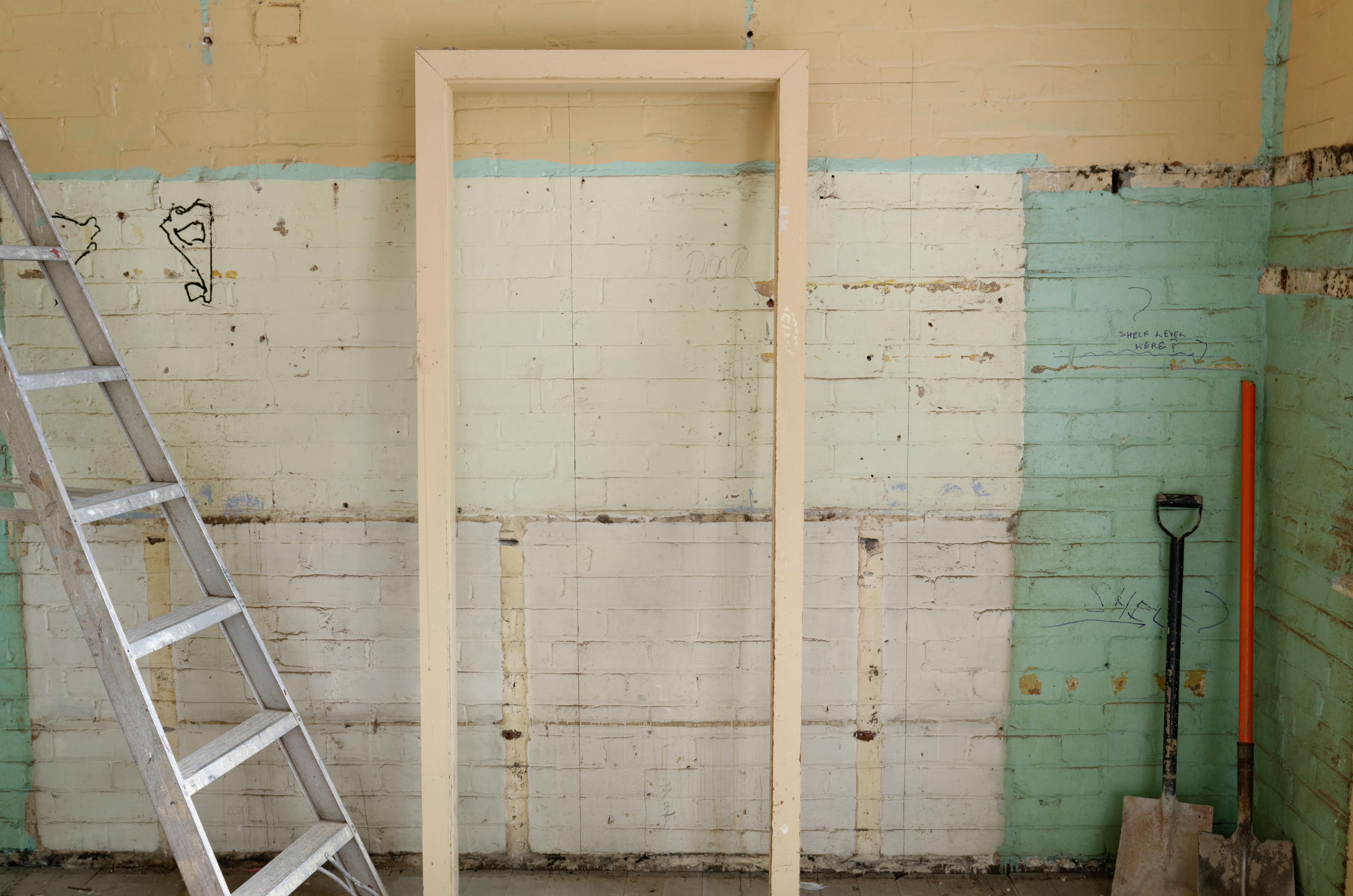 Widened doorway installation to support wheelchair access and mobility needs. Part of inclusive renovation strategies planned for future properties in Wakefield.