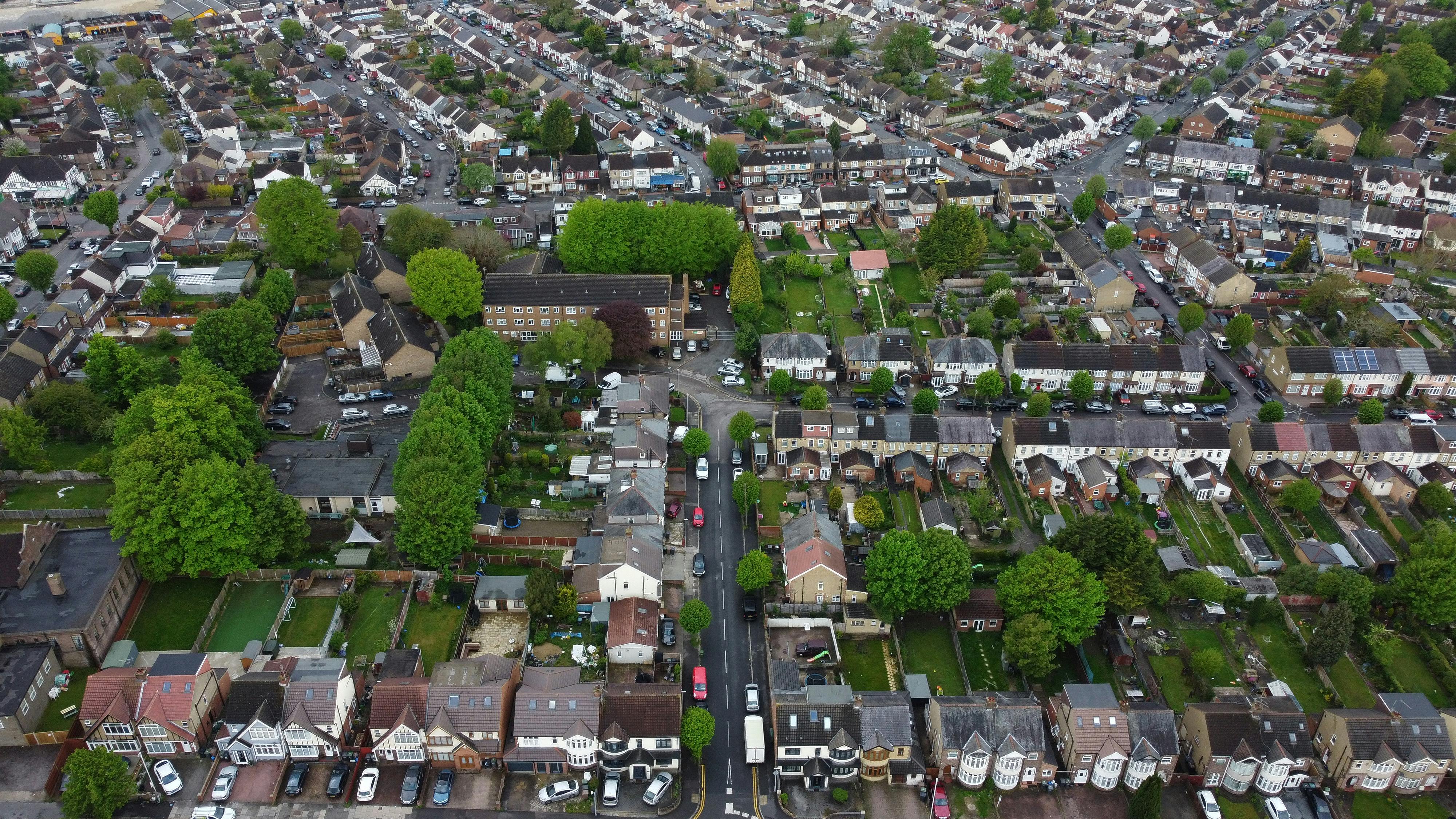 Aerial view of typical Yorkshire residential area, showing streets where BMV properties may be sourced for strong investment returns