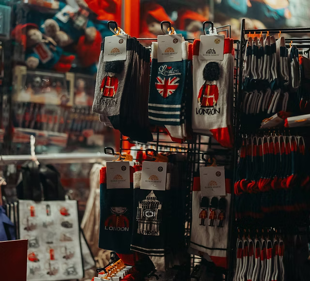 Retail interior showcasing high-yield souvenir products, typical of tourist-focused commercial properties in urban Yorkshire.
