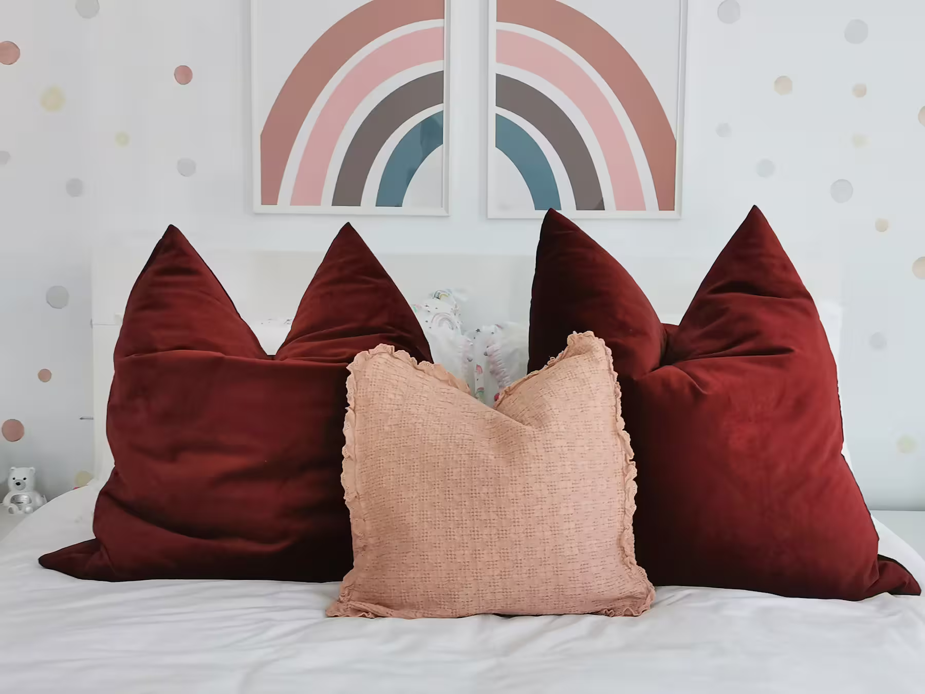 This girls’ bedroom design in The Pearl, Qatar, began as a neutral space that lacked colour and personality. With the furniture in good condition, the focus shifted to reimagining the room’s layout and finishes to bring life, comfort, and individuality.  A