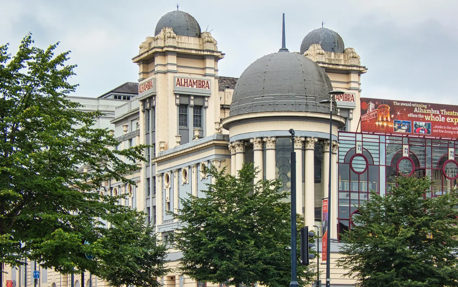 Bradford city centre view of the Alhambra Theatre, used to illustrate the district’s rental market and buy-to-let opportunities in 2025.