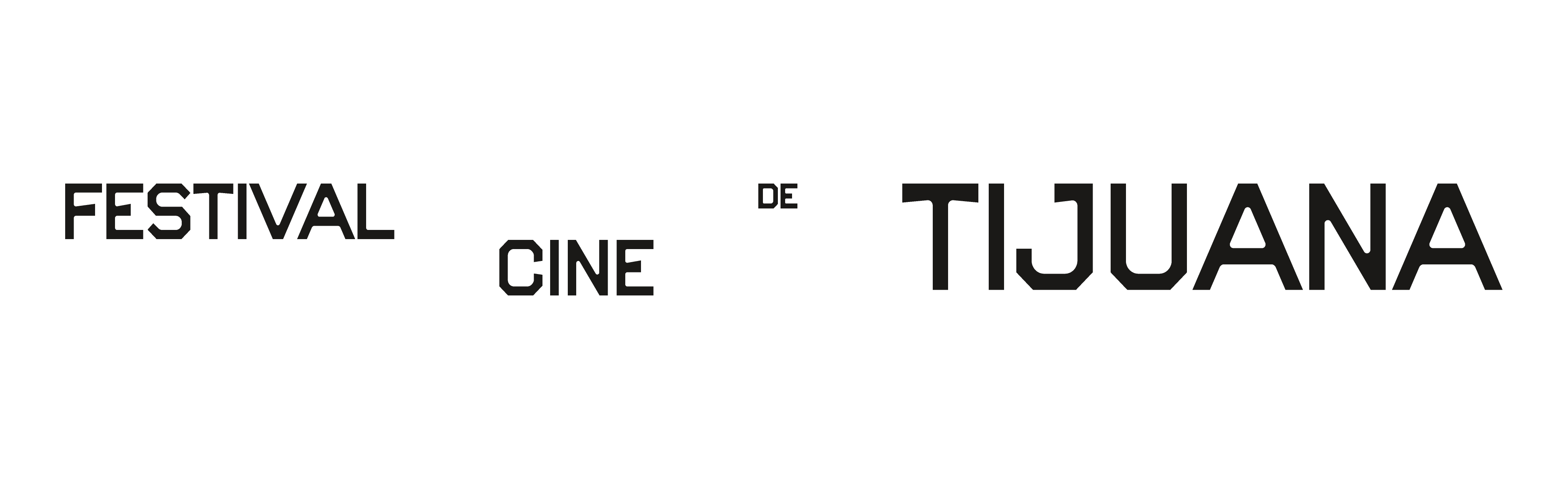 Festival Cine de Tijuana. Logo Horizontal. Negro