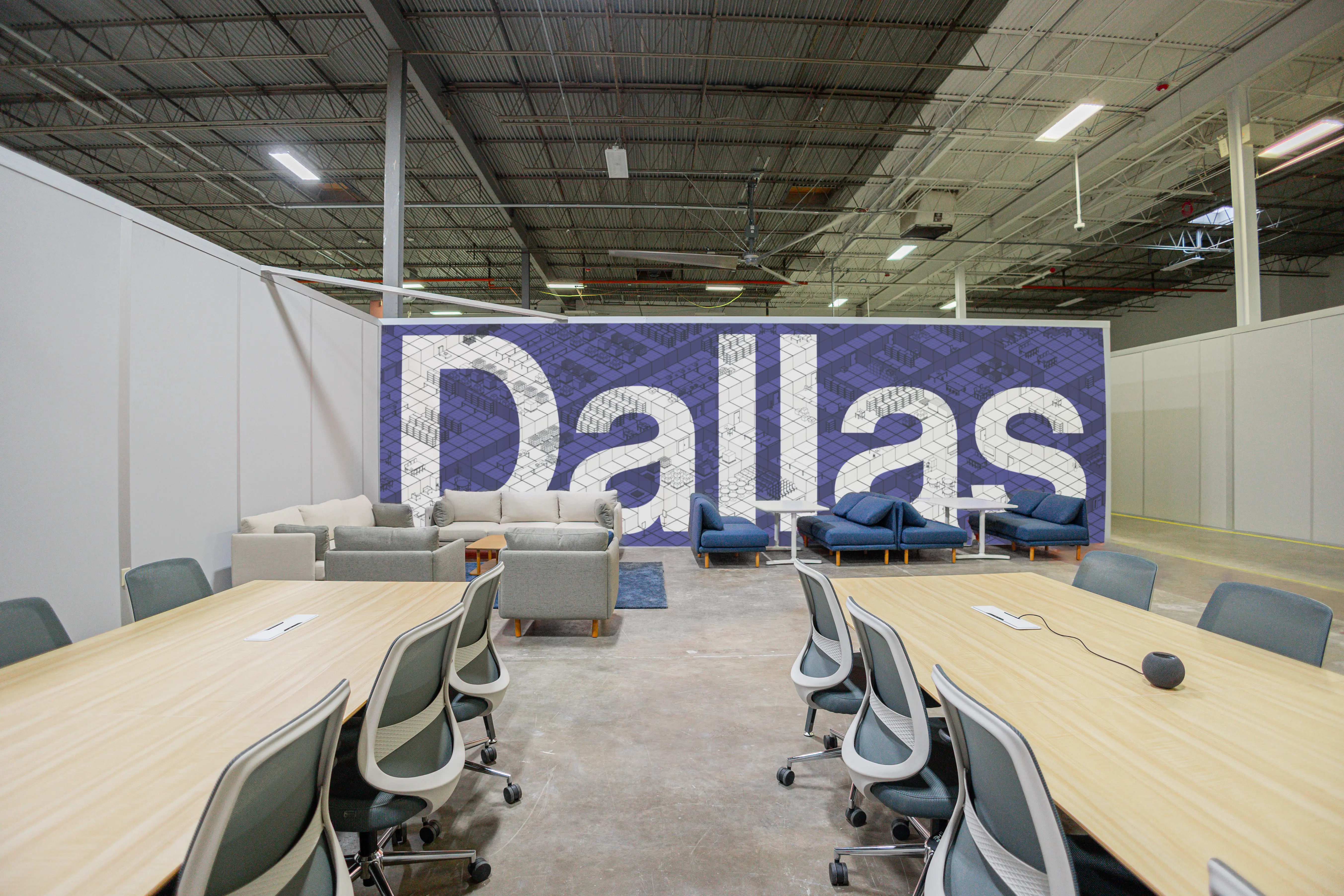 A community common area space at Shift: South Fulton in Atlanta