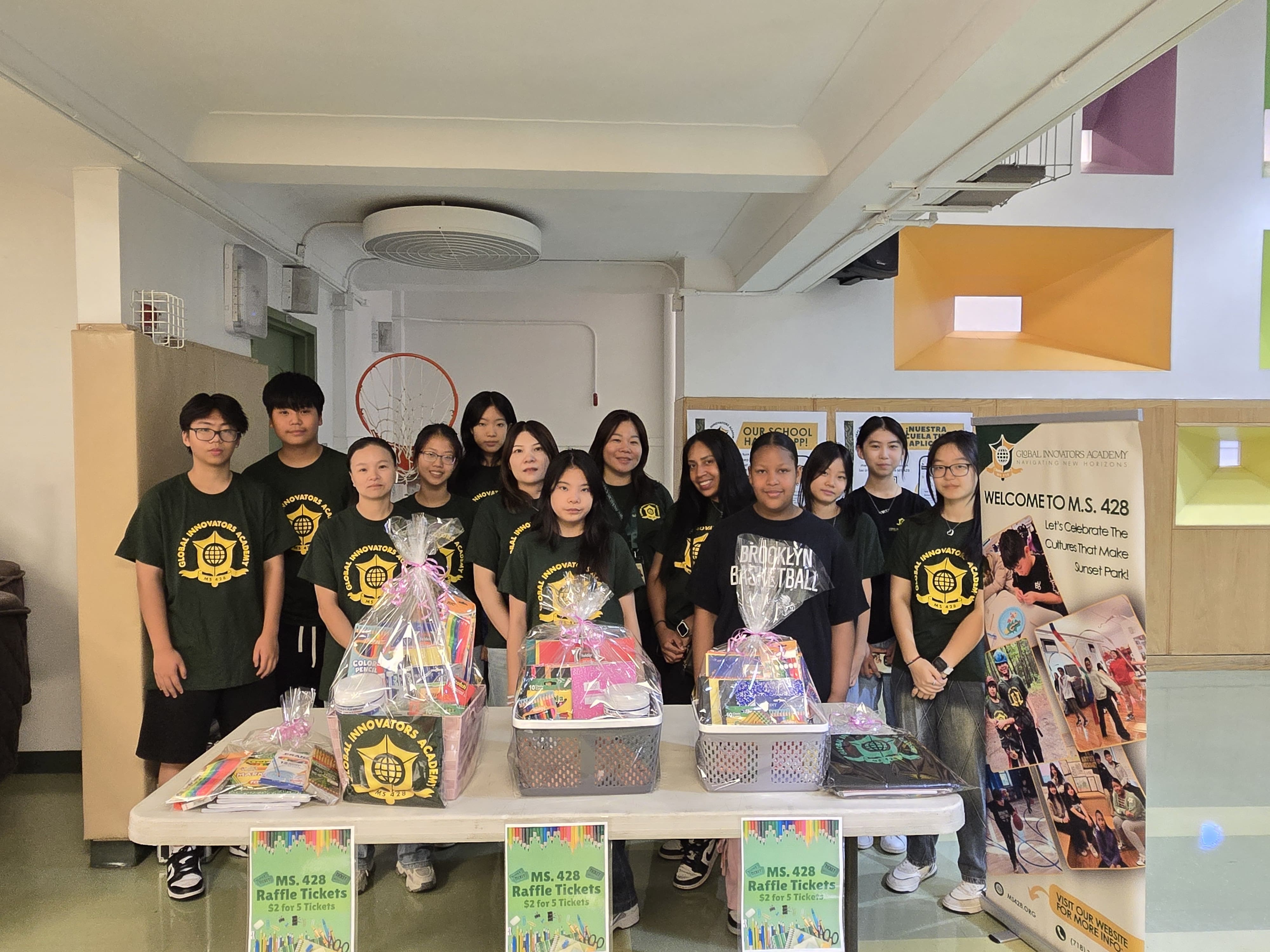 Students celebrating Grinch themed school event
