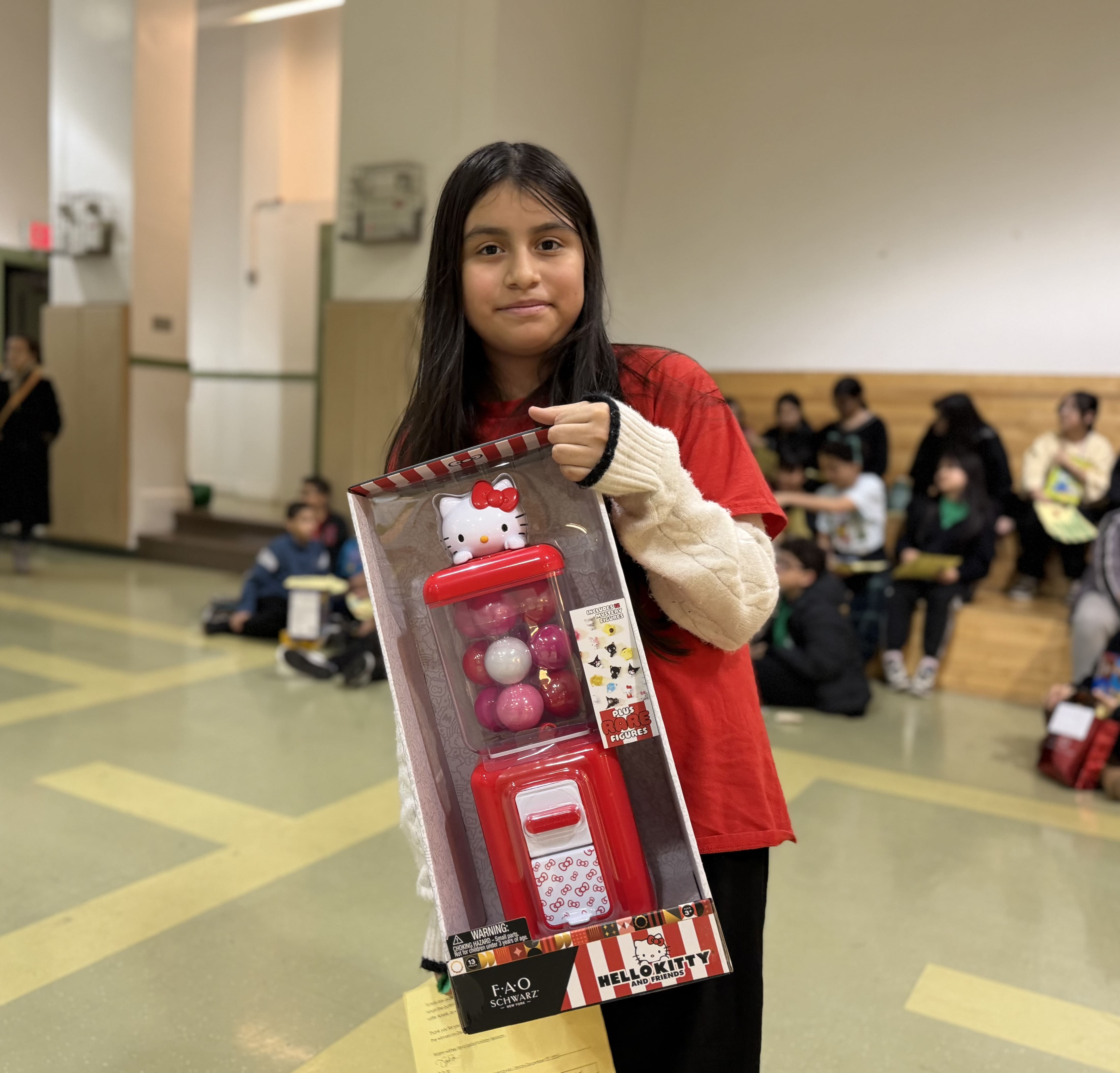 Students during holiday family decoration workshop
