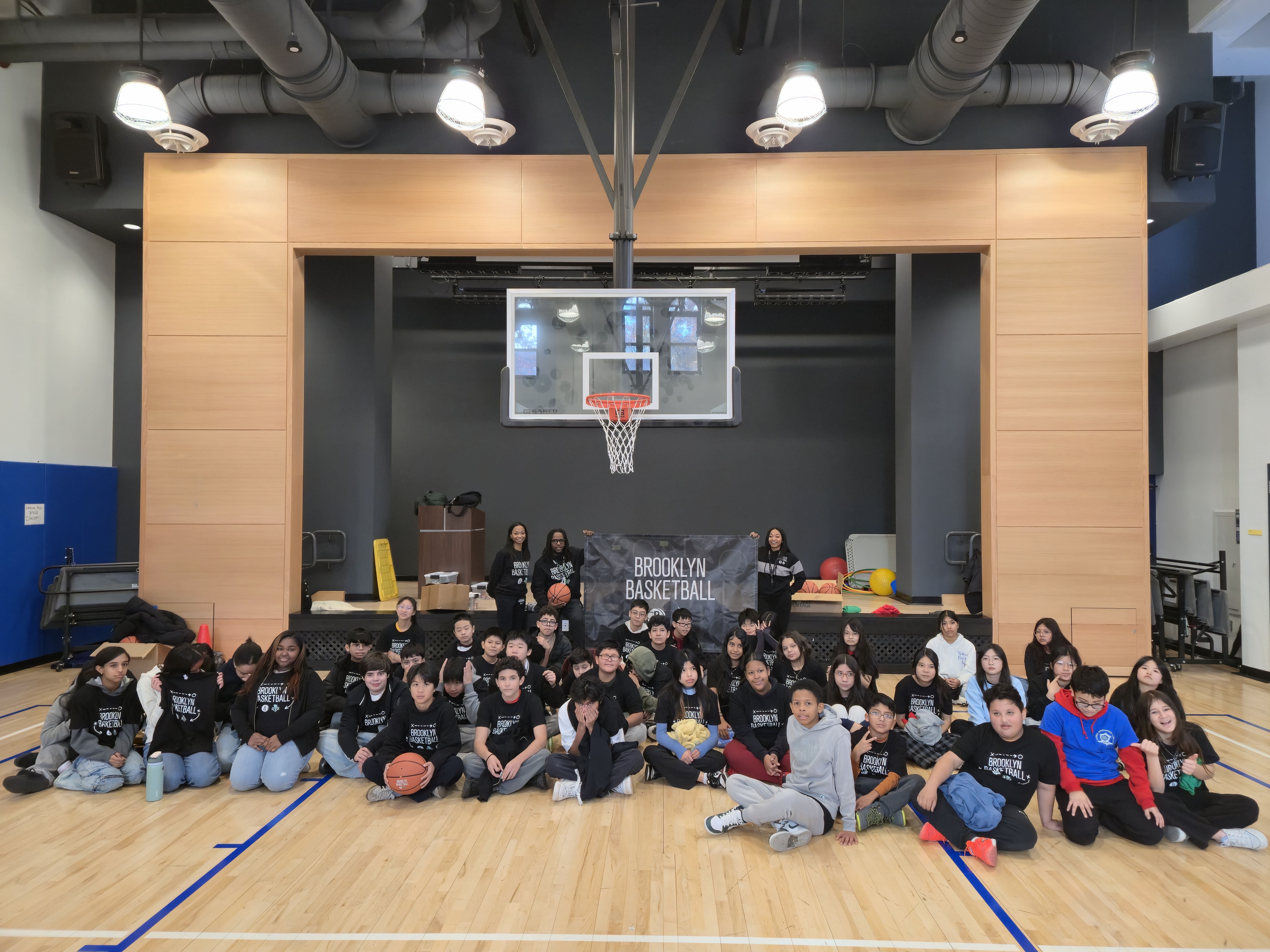 Students during holiday family decoration workshop