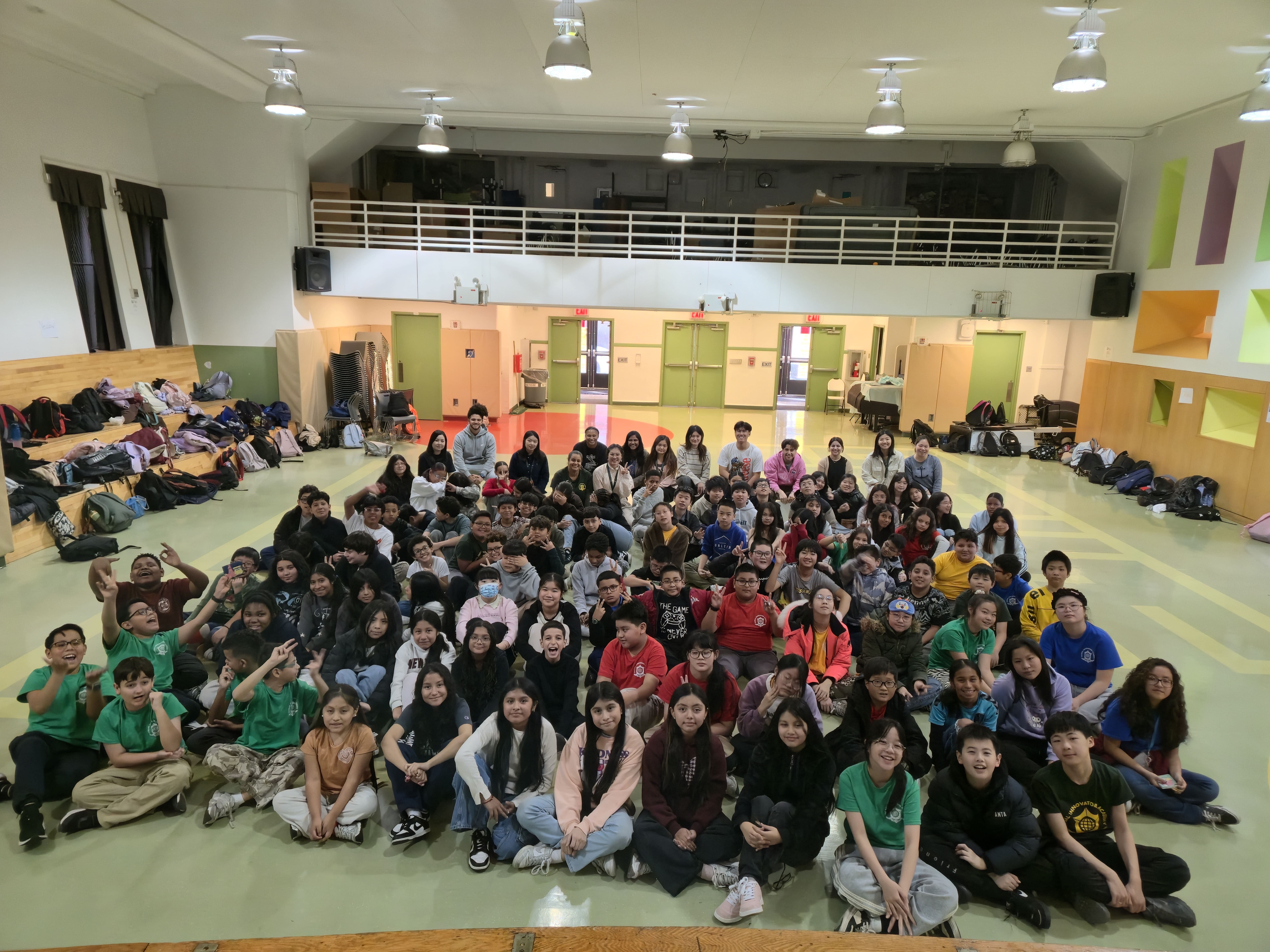 Students during holiday family decoration workshop