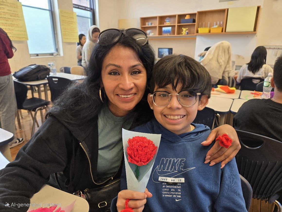 Students during holiday family decoration workshop