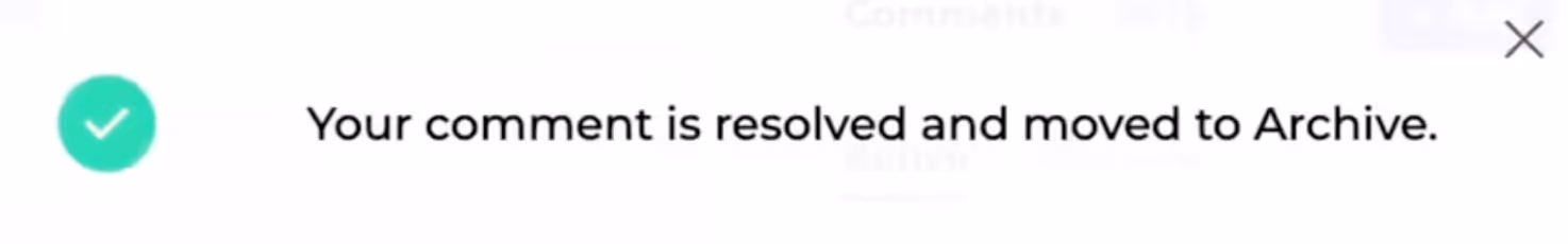 A resolved comment in the Graphic Editor.