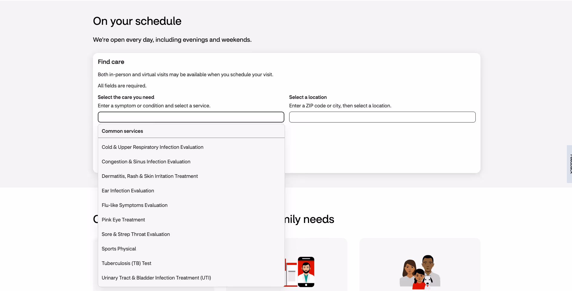 Appointment scheduling interface