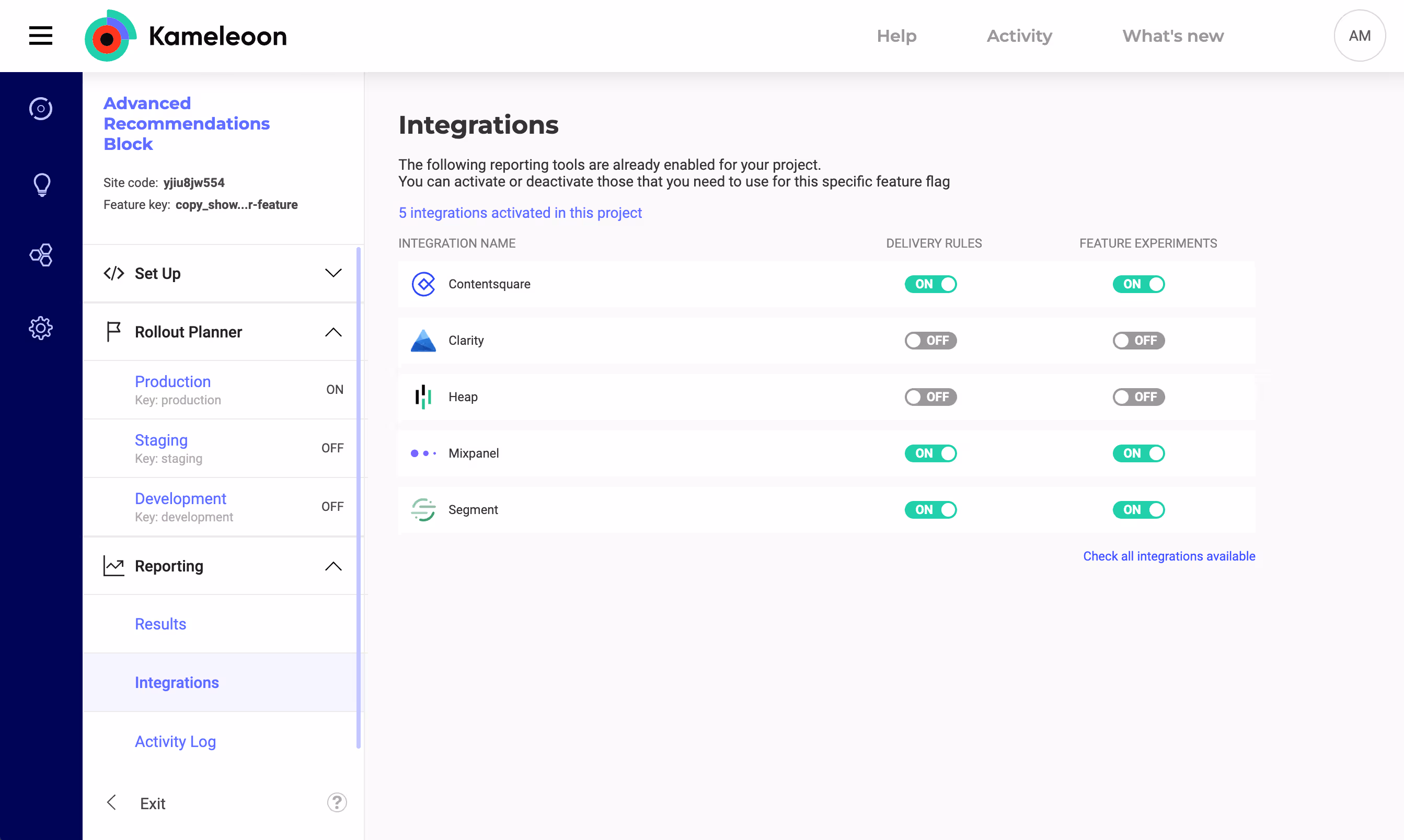 Integrations for Feature Management & Experimentation 