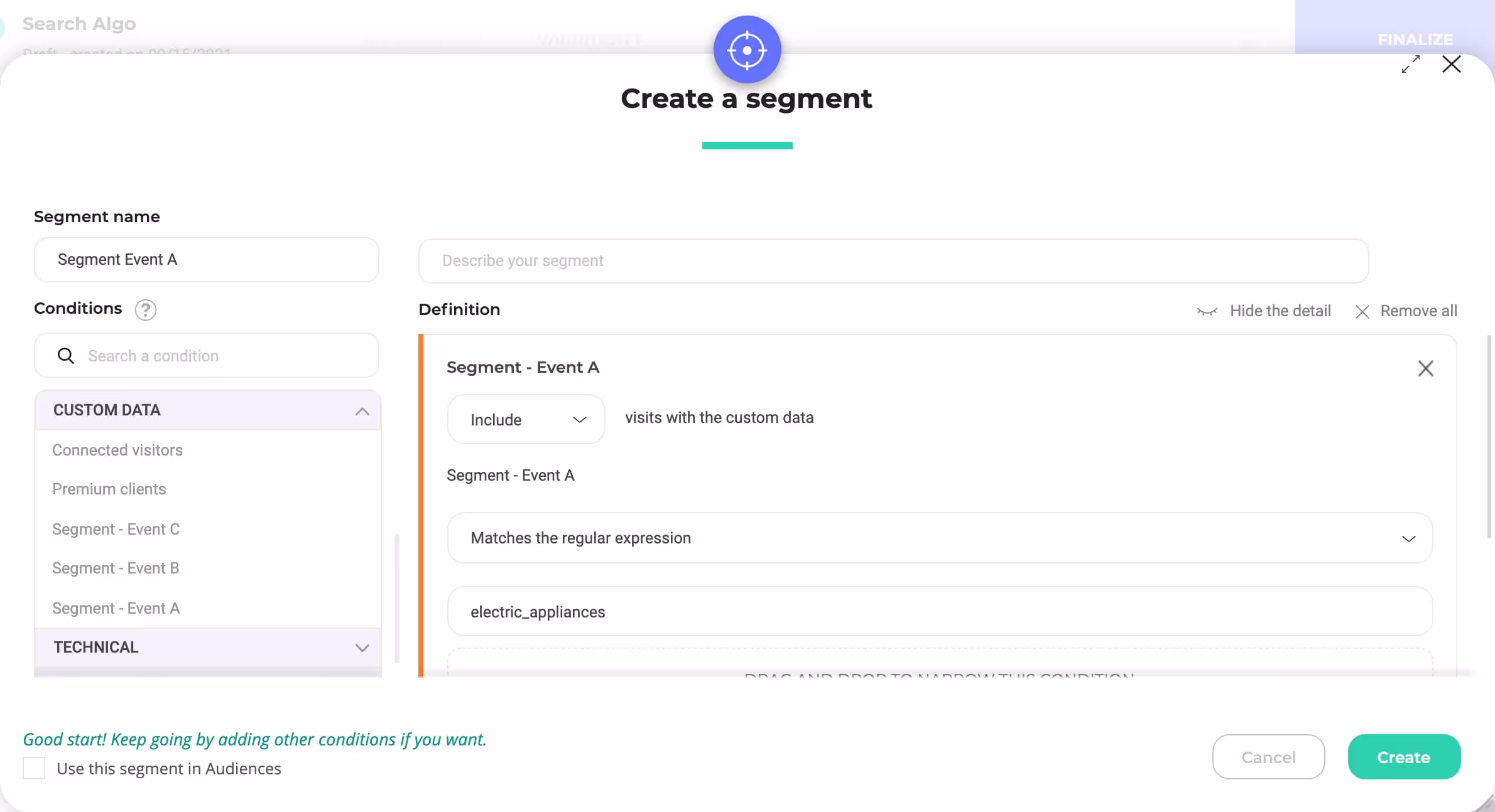 Create a Segment