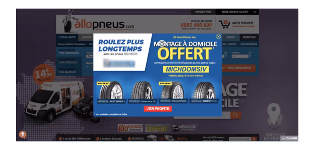 Allopneus personalized offers for VIP customers