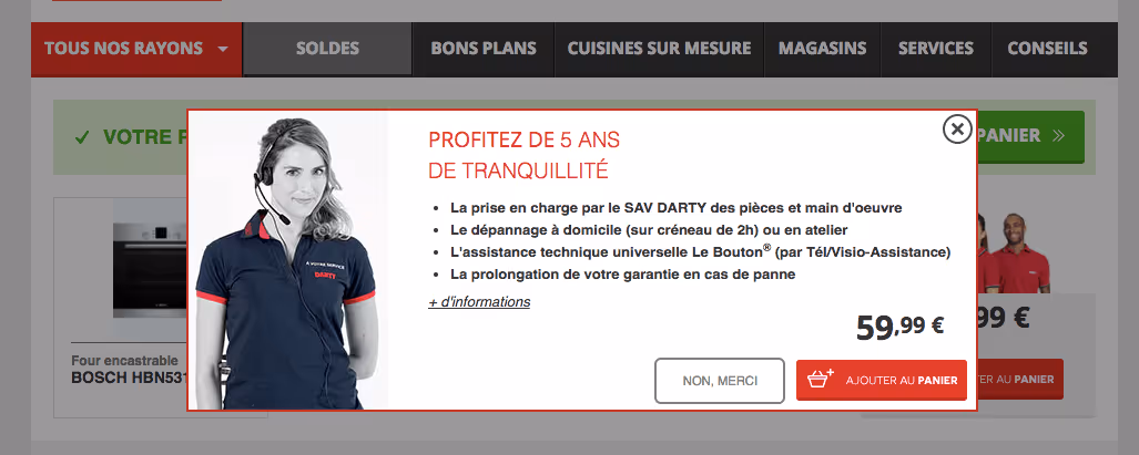 Abandon de panier - proposer un service de prise en charge premium