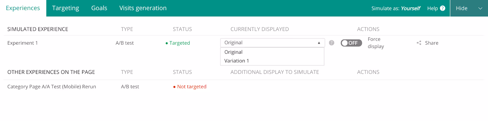 Kameleoon Simulation Mode