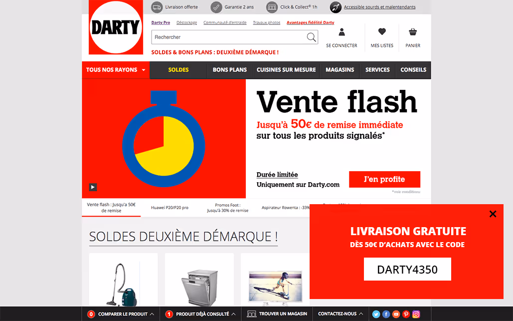 Personnalisation prédictive exemple Darty