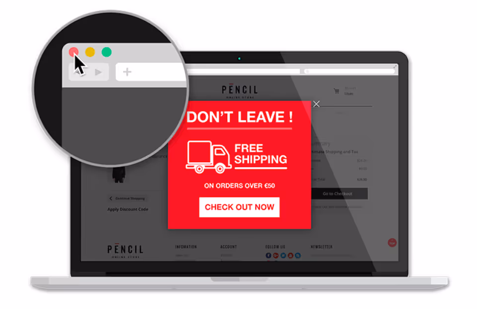 Personnalisation pop-in segment visiteurs abandonnistes