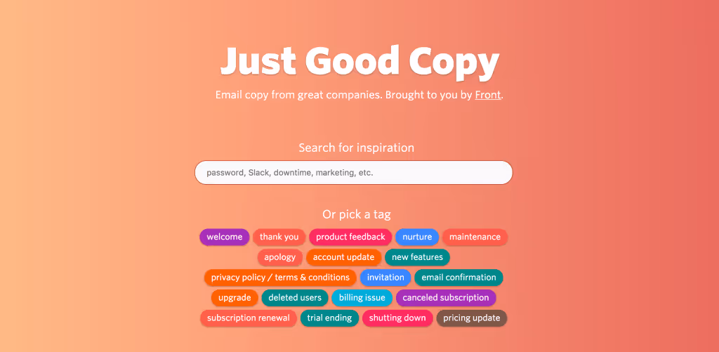 Examples of a good email copy