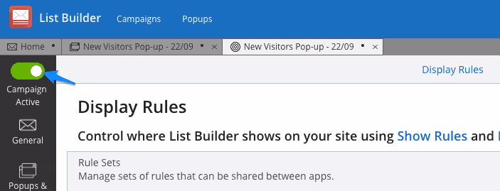 activate your campaign and you're done - sumome list builder