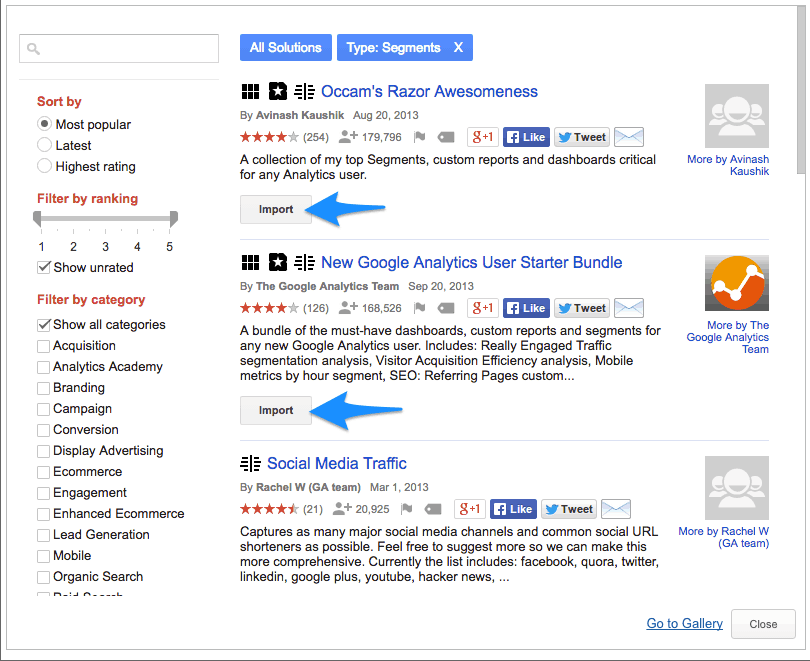 How to import Occam's Razor Awesomeness customer segmentation on Google Analytics