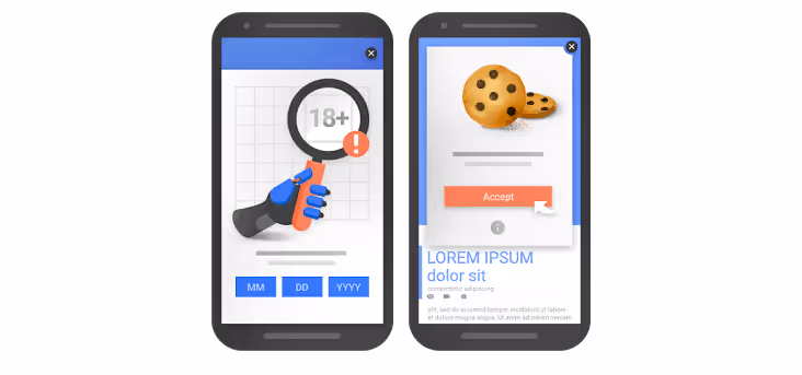 Pop-in, Pop-up, welcome mat, interstitiels : des dangers pour votre référencement ? Mentions légales