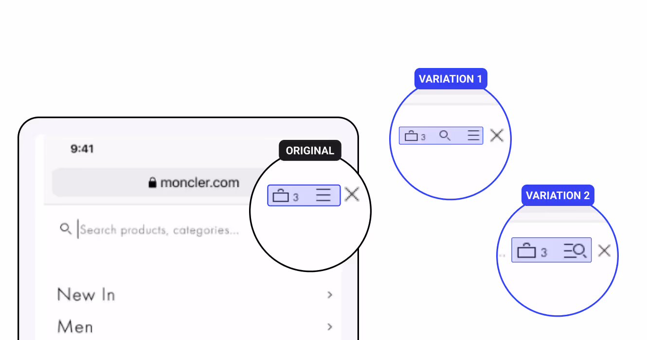 Use Case Mobile Moncler | Kameleoon