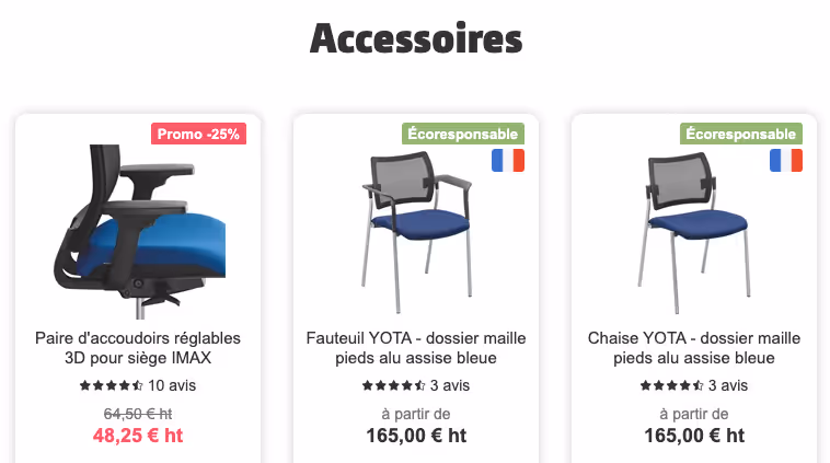 Upsell Cross-sell accessoires