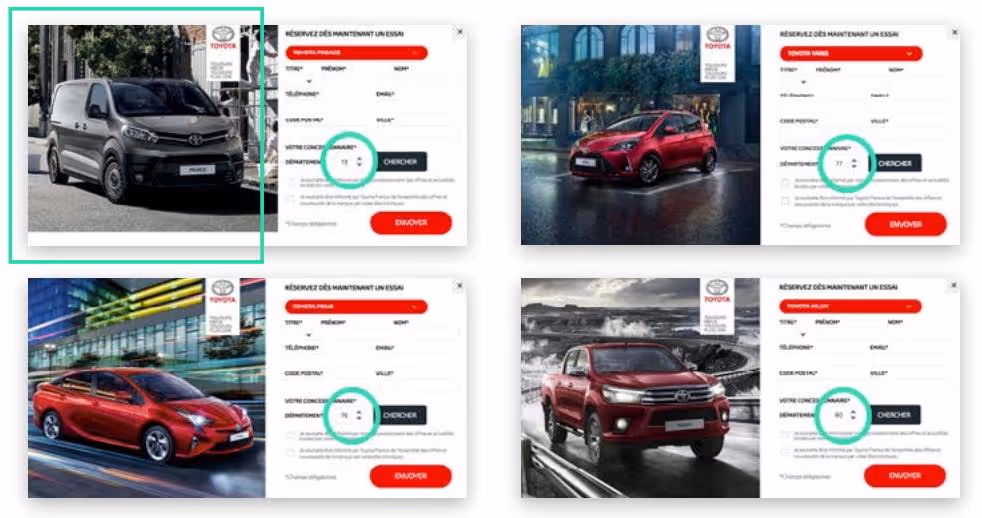 Toyota utilise l'IA pour personnaliser ses pages produits en fonction des segments identifiés