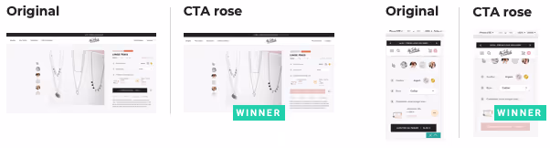 AB testing CTA sur desktop et mobile