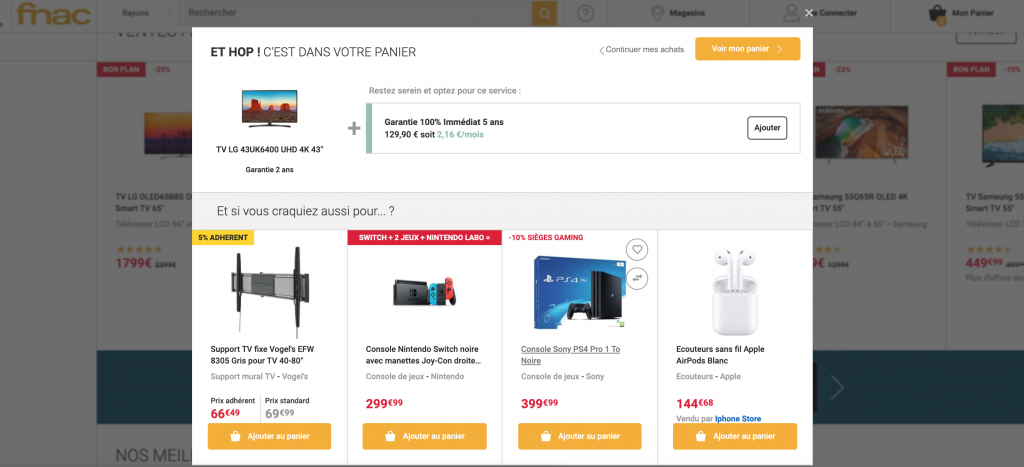 Fnac booste la conversion avec les produits complémentaires