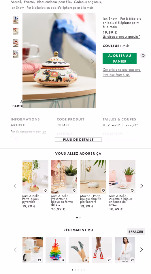 ajout produit complémentaire fiche produit