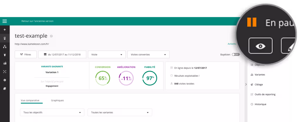 Effet loupe trouver simulation