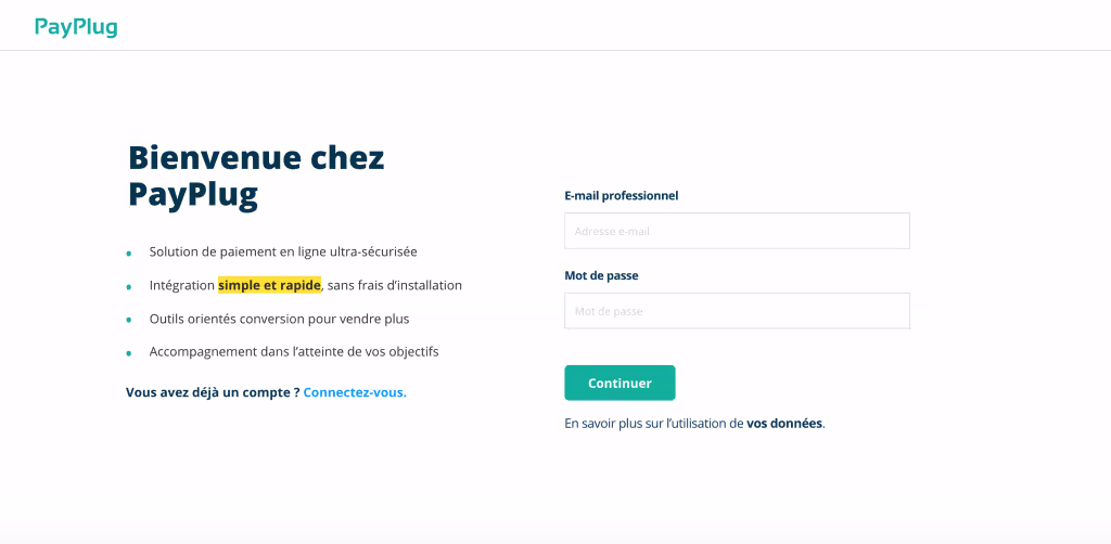landing page description liste 