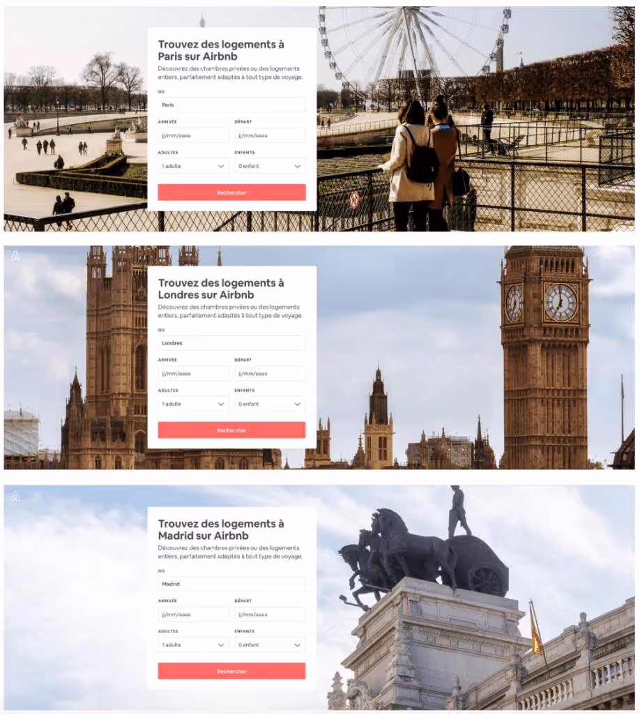 géolocalisation landing page