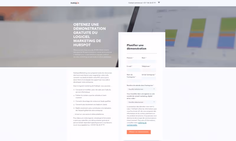 landing page titre clair