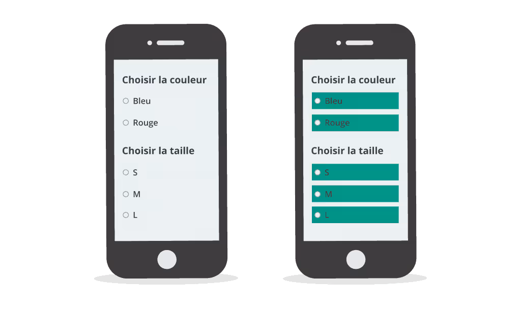 optimiser la taille des champs sur mobile