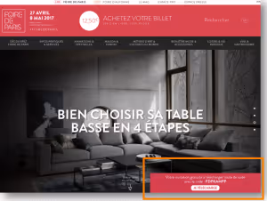 Personnalisation site foire de paris
